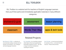 Tablet Screenshot of elltoolbox.com